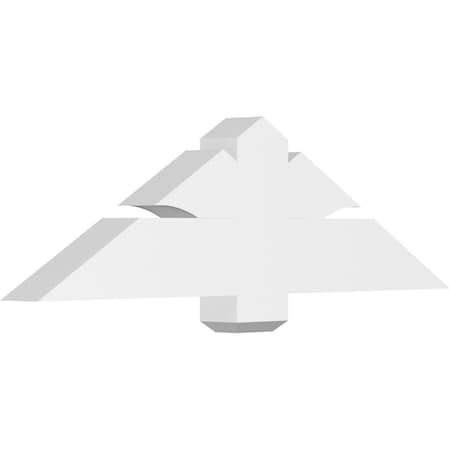 Ekena Millwork Redmond Architectural Grade PVC Gable Bracket, 48"W x 14"H x 4"D x 6"F, 7/12 Pitch GBP048X14X0406RED00